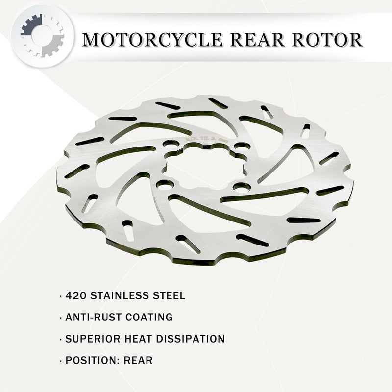 OTINUBEE ATV Brake Rotor Disc Rear 200mm 1S3-2582W-00-00 Compatible with Yamaha Raptor 700 700R 2006-2023 YFZ450 2006-2013 YFZ450R 2009-2023 YFZ450X 2010-2011, 1S3-2582W-10-00 - Image 4